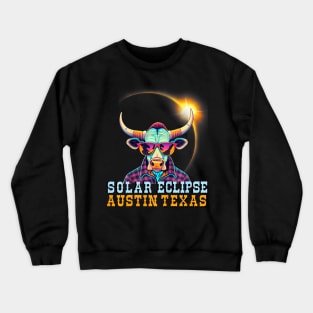 Austin Texas 2024 Solar Eclipse 4.08.24 Total Eclipse Crewneck Sweatshirt